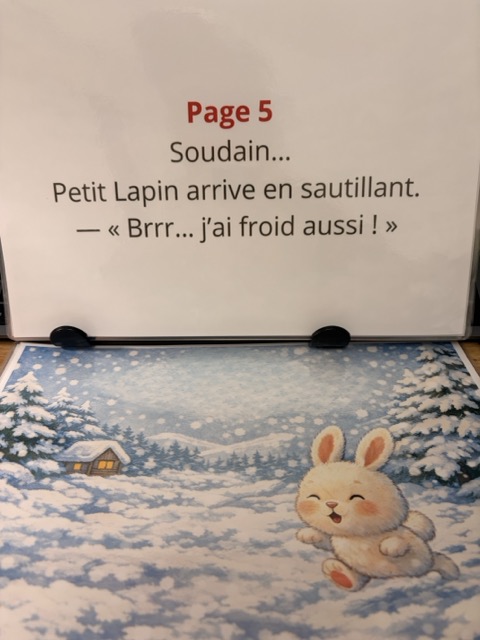 Histoire Kamishibai - La moufle partagée 6