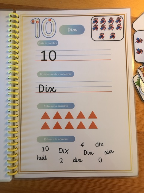Livrets  d'apprentissage alphabet et chiffres 7