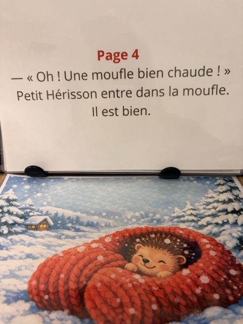 Histoire Kamishibai - La moufle partagée 5