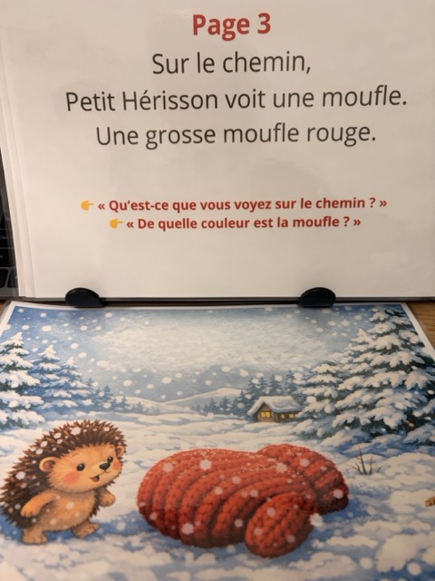 Histoire Kamishibai - La moufle partagée 4